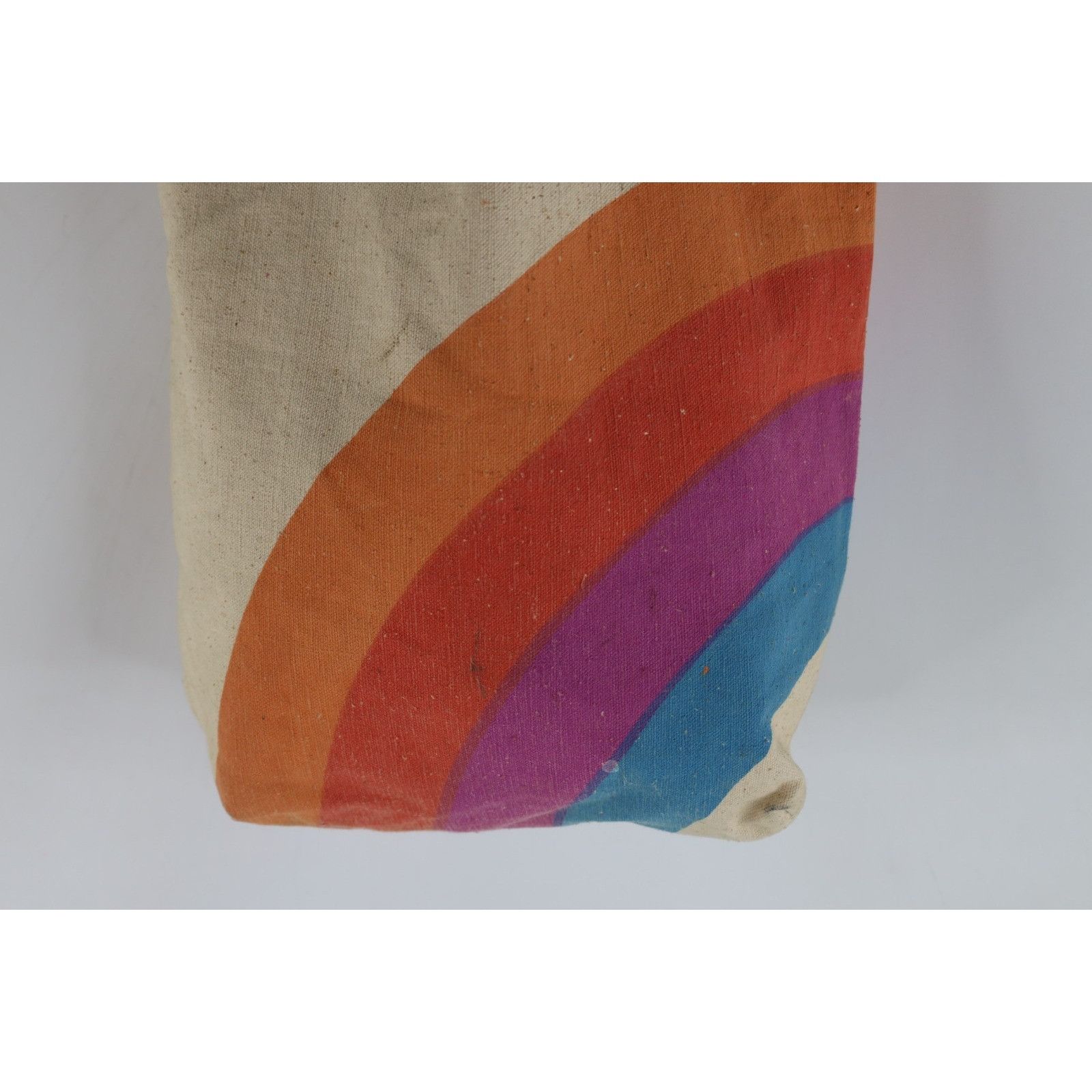 Vintage Vintage 70s Streetwear Boho Chic Rainbow Canvas Tote Bag Size ONE SIZE - 4 Thumbnail