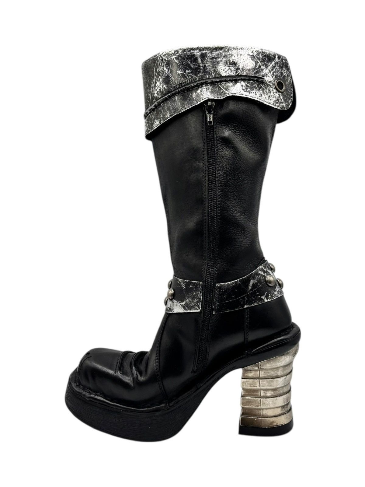 New Rock Vintage New Rock knee high round toe boots Size 38 Size US 8 / IT 38 - 8 Thumbnail