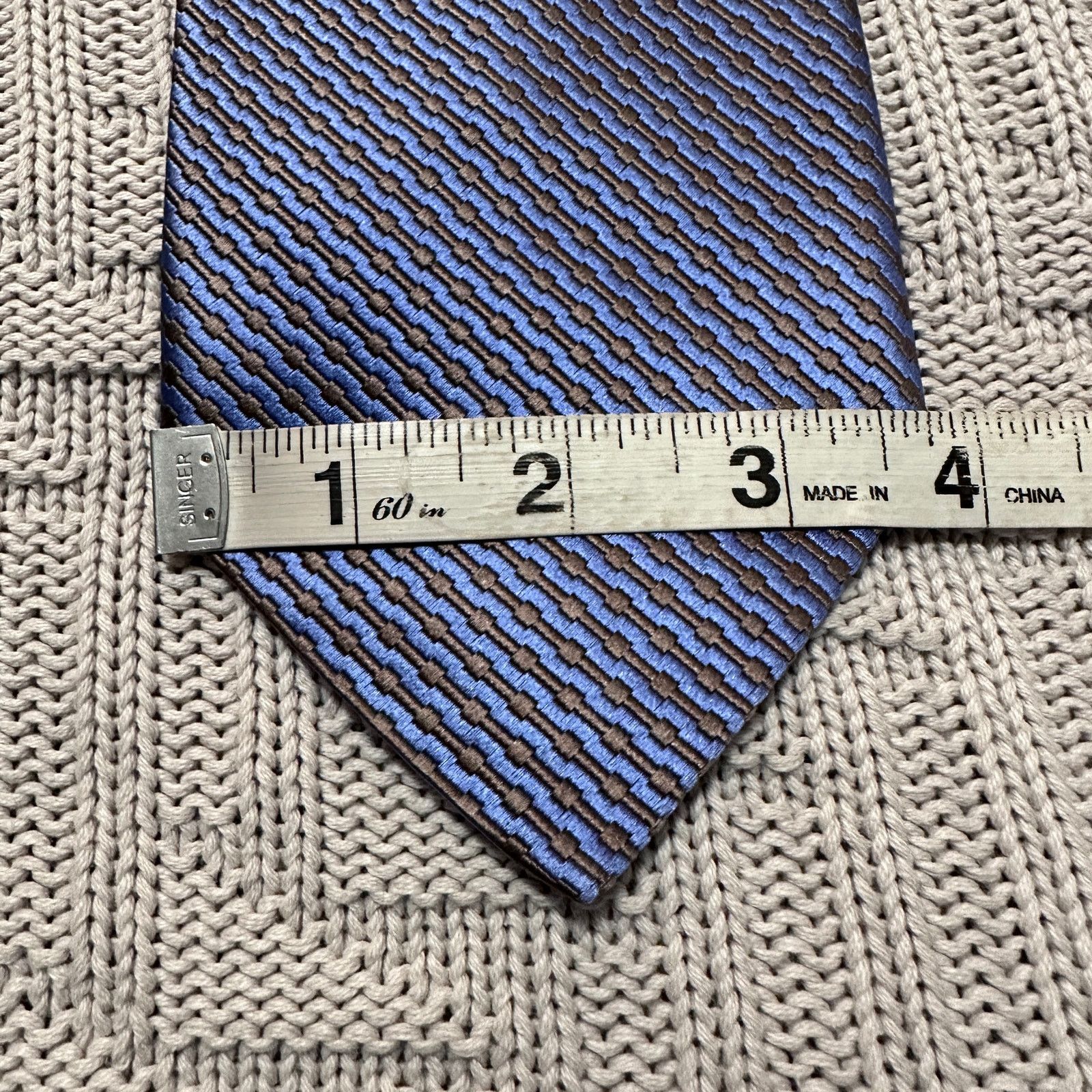 Other Gene Meyer lilac and bronze striped silk tie Size ONE SIZE - 5 Thumbnail