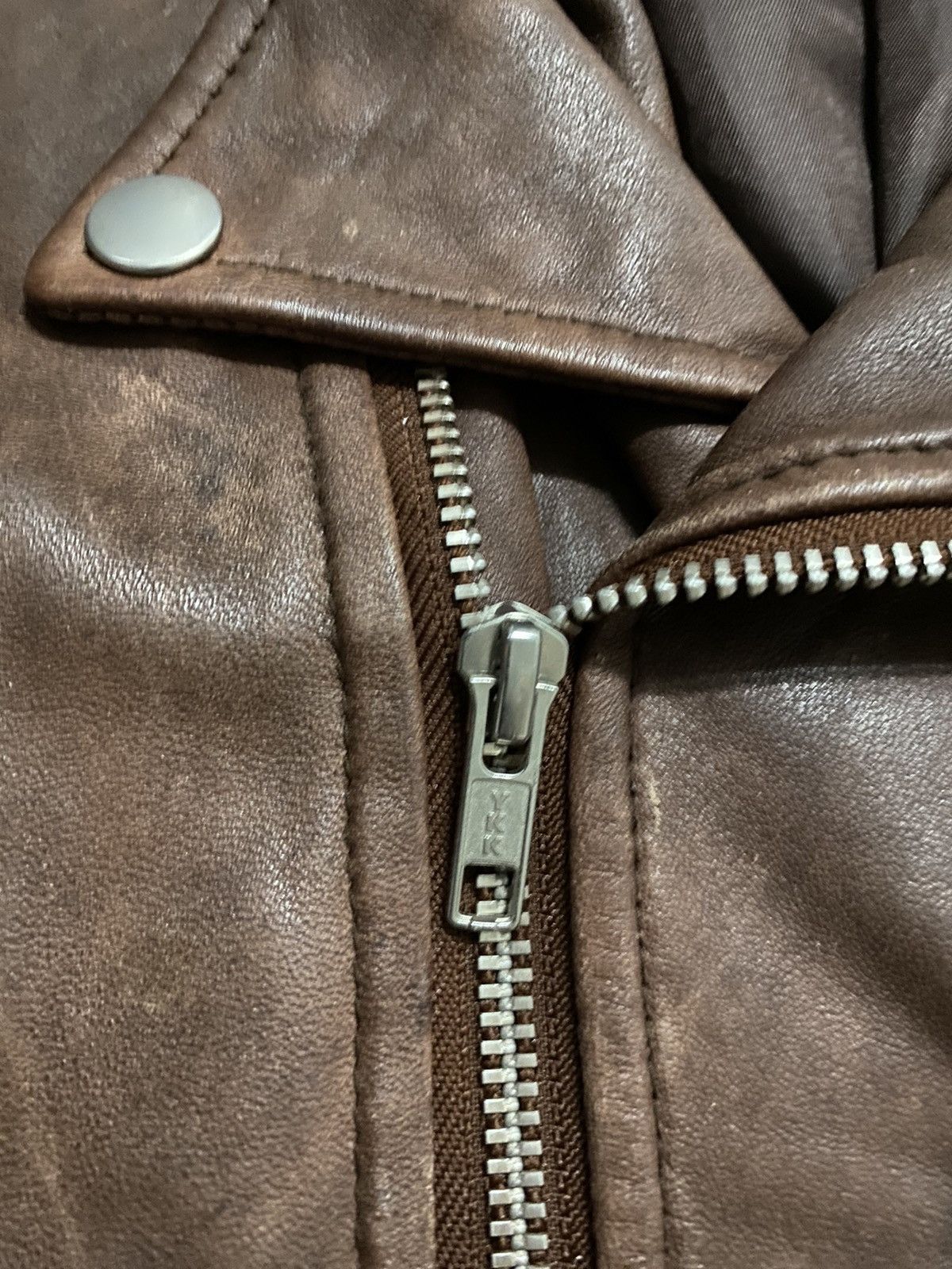 Issey Miyake × Vintage Vintage Issey Miyake Sunaokuwahara Leather Jacket Size M / US 6-8 / IT 42-44 - 9 Thumbnail