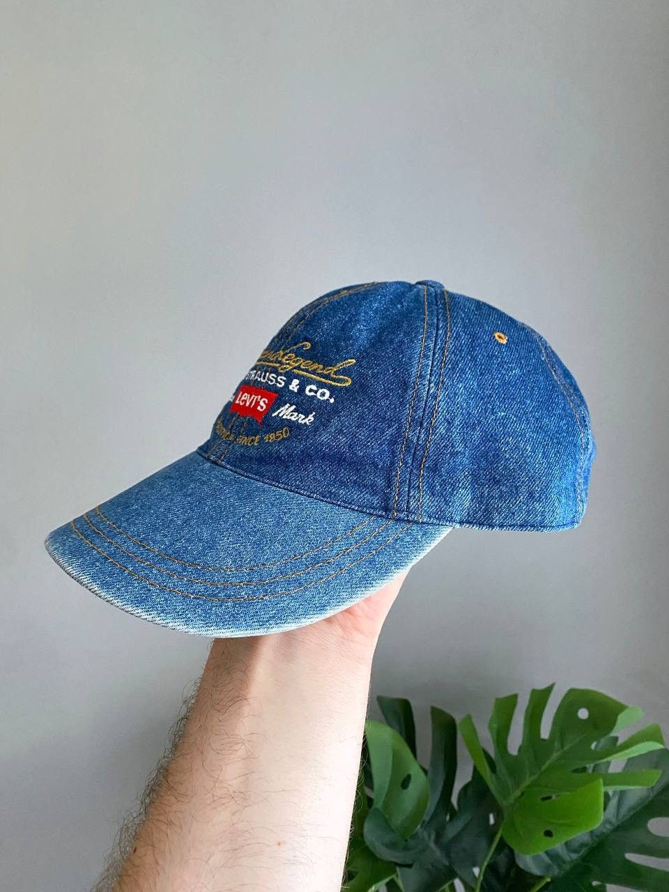 Levi's Vintage Clothing × Vintage Levi's 90s Vintage Denim Blue Cap "American Legend" Size ONE SIZE - 5 Thumbnail