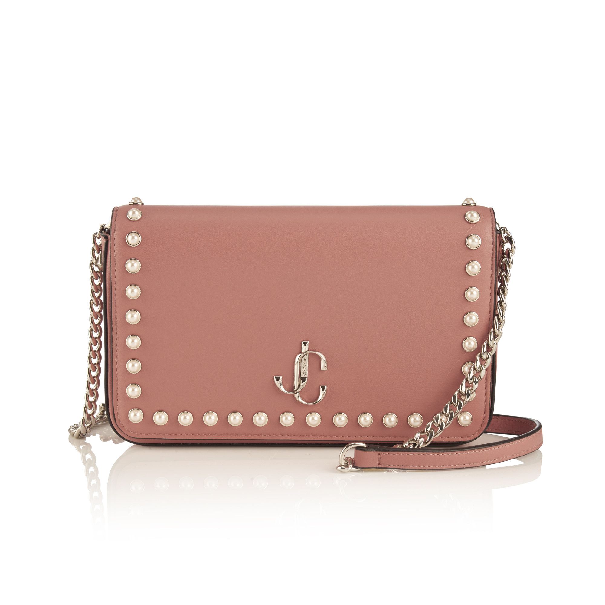 Jimmy Choo JIMMY CHOO JC Wallet blush pink small crossbody shoulder bag Size ONE SIZE - 1 Thumbnail