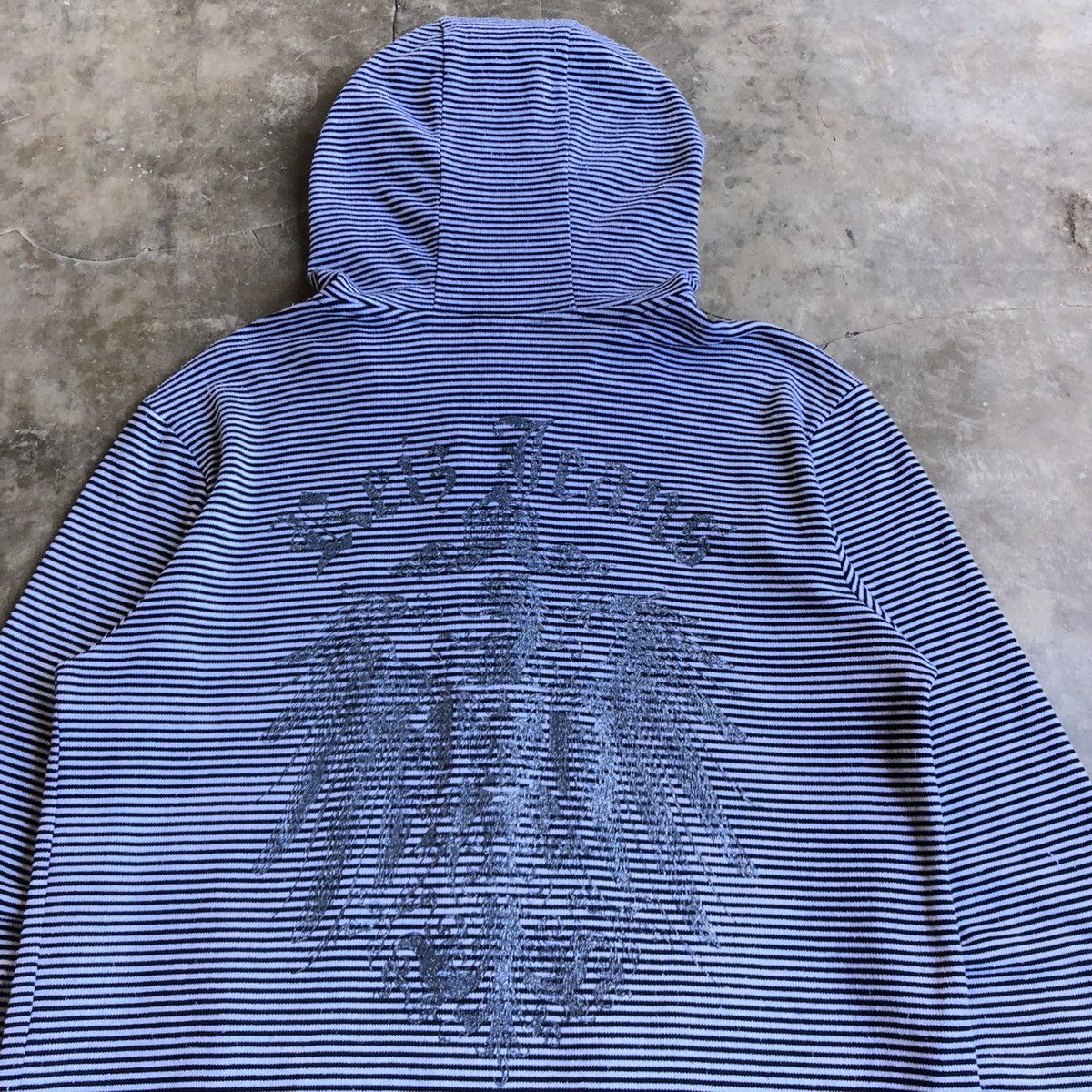 If Six Was Nine 2000s Reiz Jeans Poem Striped Ziphoodie Punk Lgb Style Size US M / EU 48-50 / 2 - 11 Thumbnail
