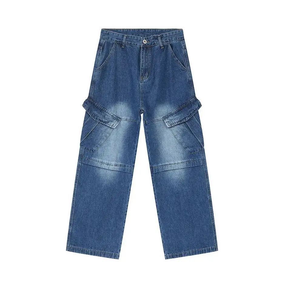 Japanese Brand Retro loose high street pocket jeans Size US 32 / EU 48 - 5 Thumbnail