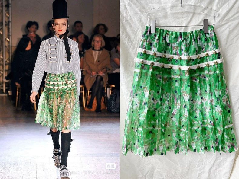 Comme des Garcons Comme Des Garcons size XS Fresh Green Floral Decoration Sp Size 24" / US 00 / IT 34 - 1 Thumbnail