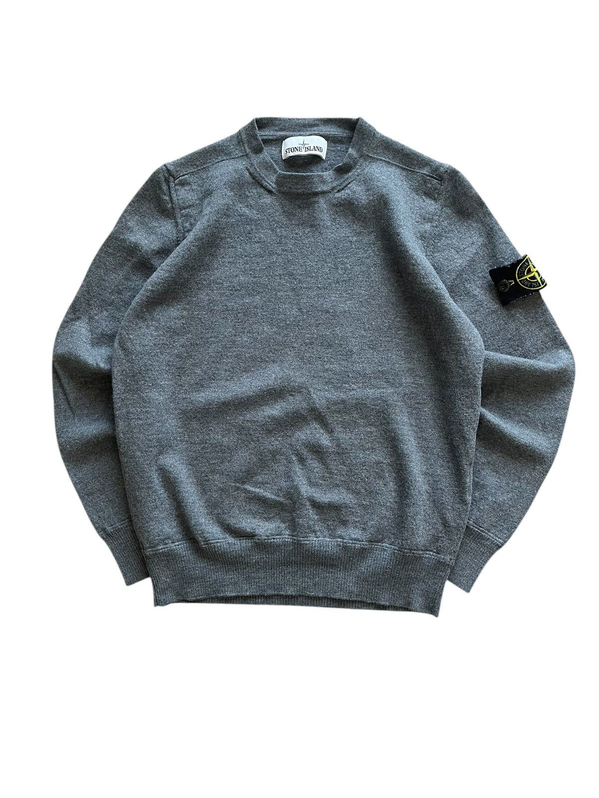 Stone Island Stone island gray wool sweater rare luxury designer Size US S / EU 44-46 / 1 - 1 Thumbnail