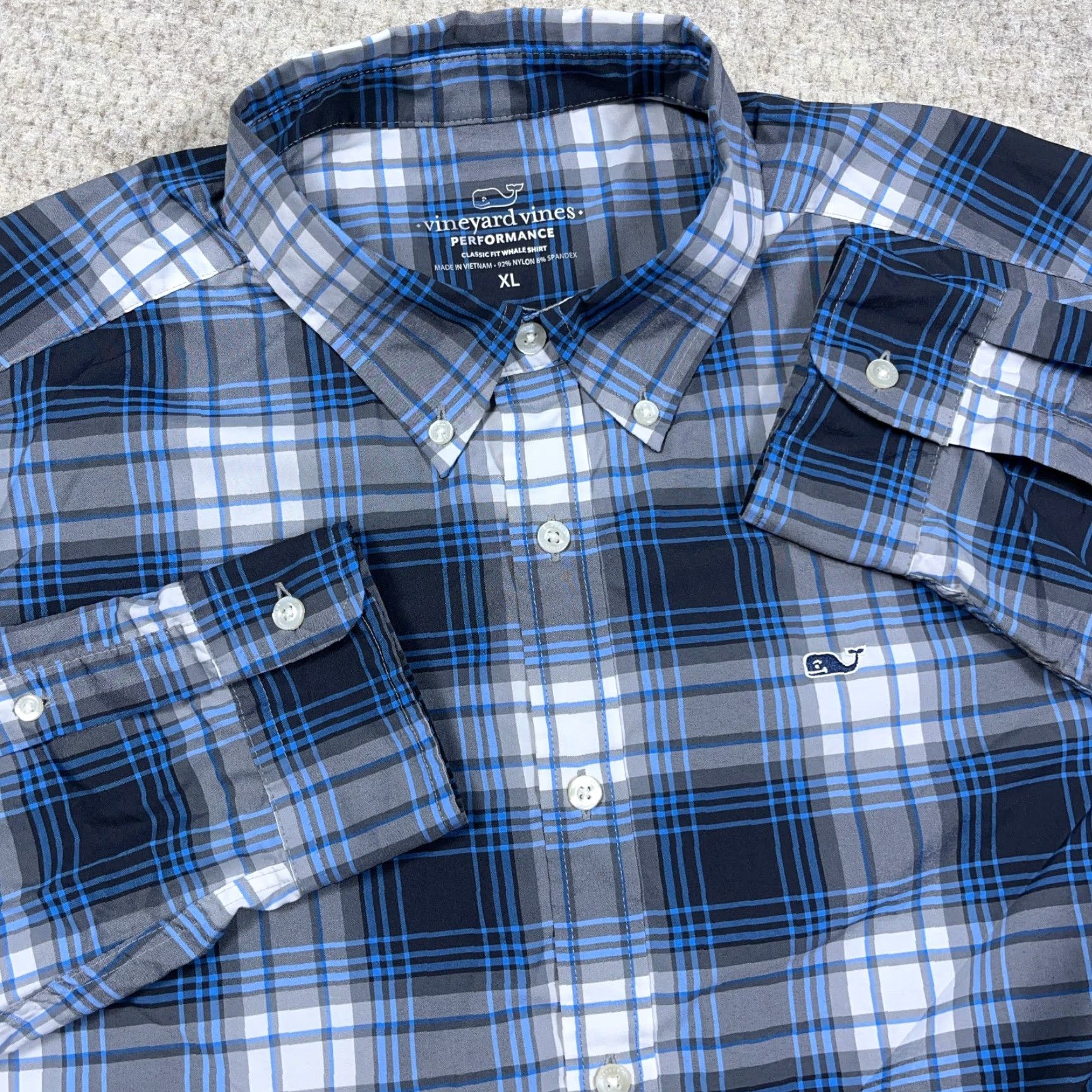Vineyard Vines Vineyard Vines Shirt Men XL Black Plaid Button-Up Nylon Classic Size US XL / EU 56 / 4 - 4 Thumbnail