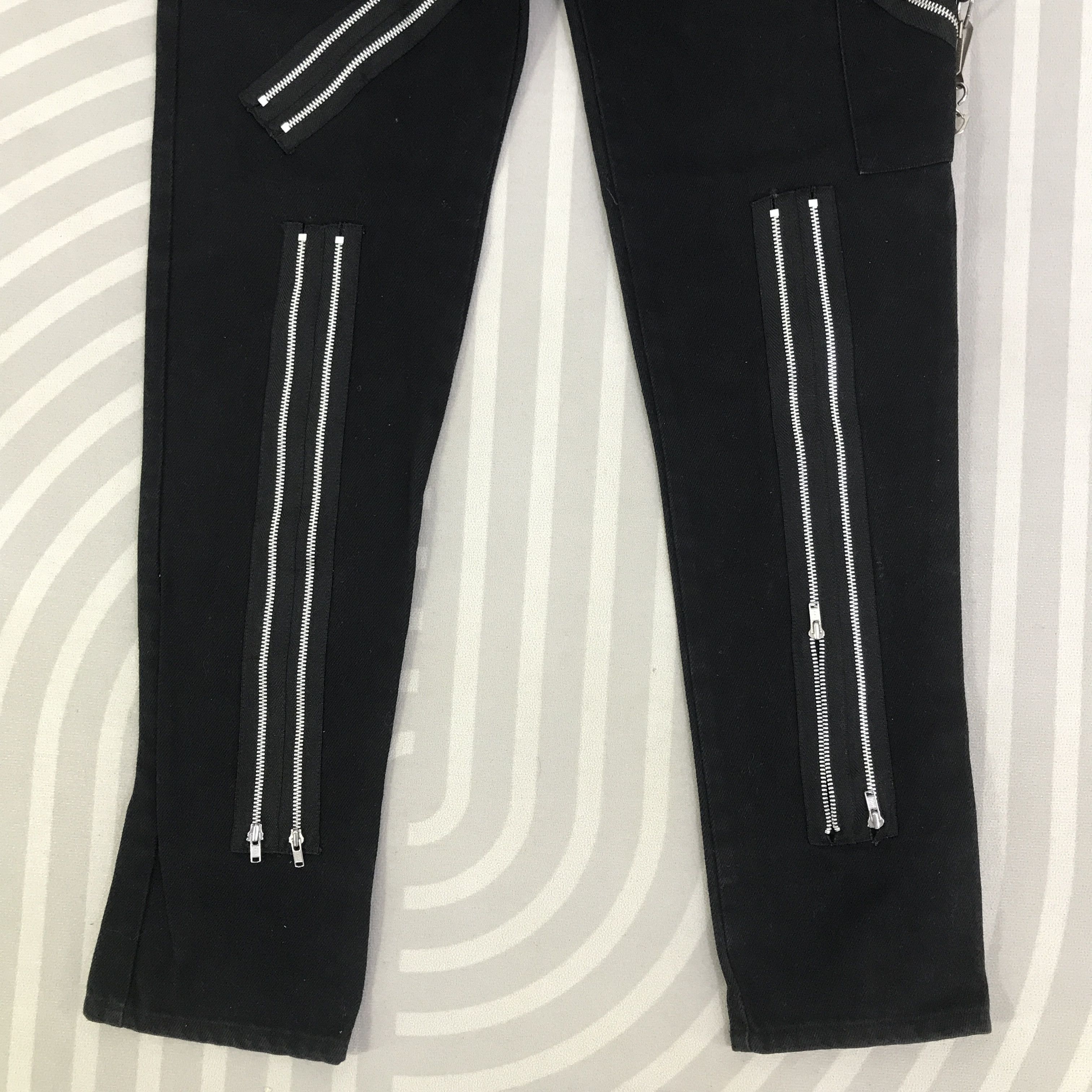 Japanese Brand Punk For Your Unholy Life 666 bondage Jeans Pants K130B15 Size US 32 / EU 48 - 3 Thumbnail