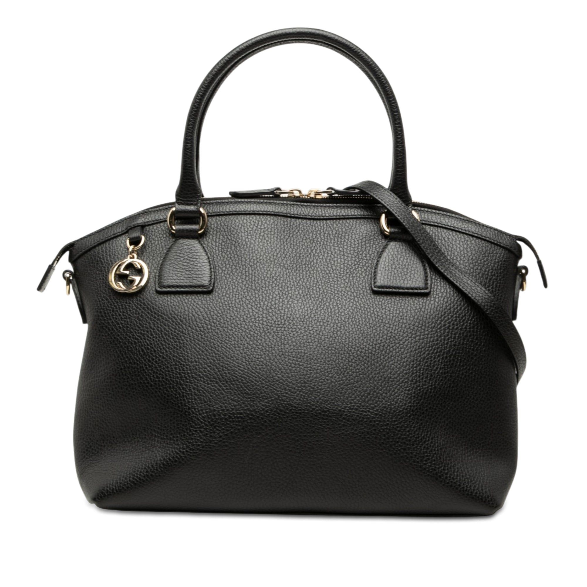 Gucci Medium Leather GG Charm Dome Satchel Size ONE SIZE - 1 Thumbnail