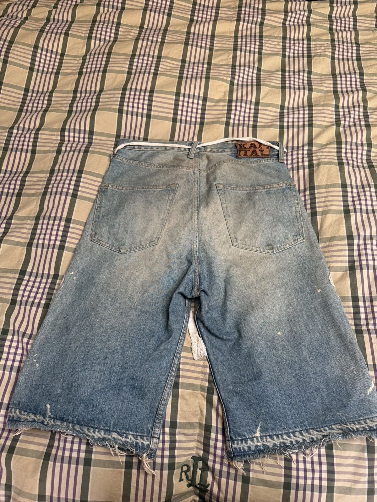 Kapital Denim bone shorts light blue faded Size US 30 / EU 46 - 2 Thumbnail