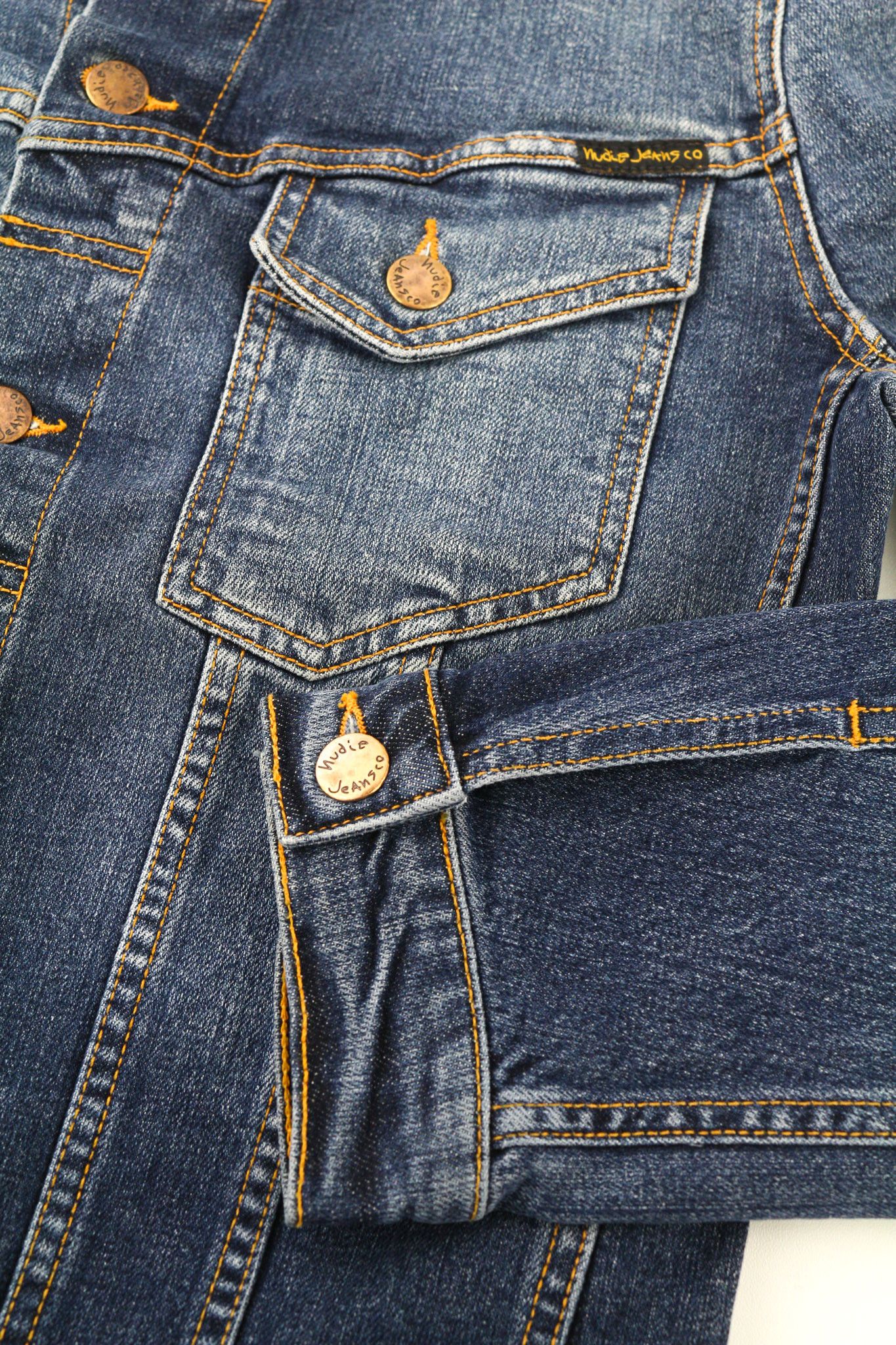 Nudie Jeans PERRY EXCELLENT BLUE S Denim Stretch Blue Jacket 80806 Size US S / EU 44-46 / 1 - 5 Thumbnail