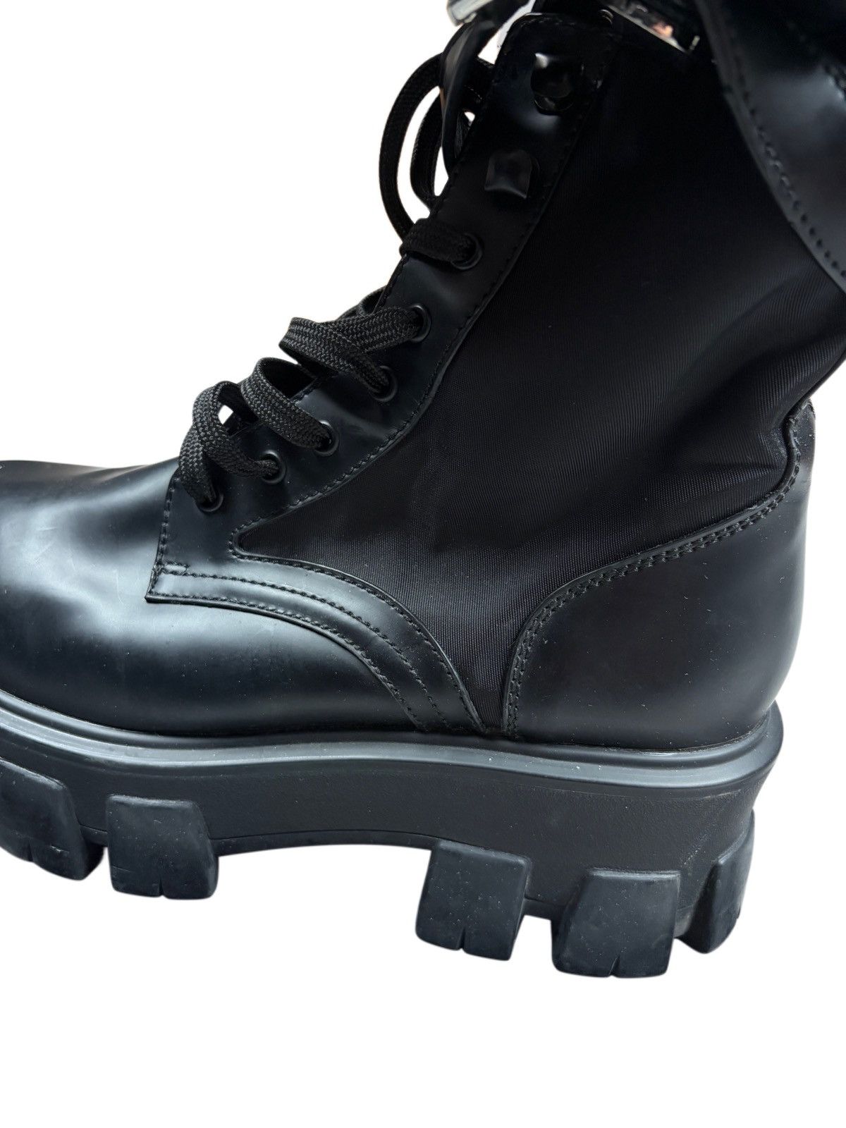 Prada Prada Combat Boots Black Pouch Size 36 Size US 6 / IT 36 - 3 Thumbnail