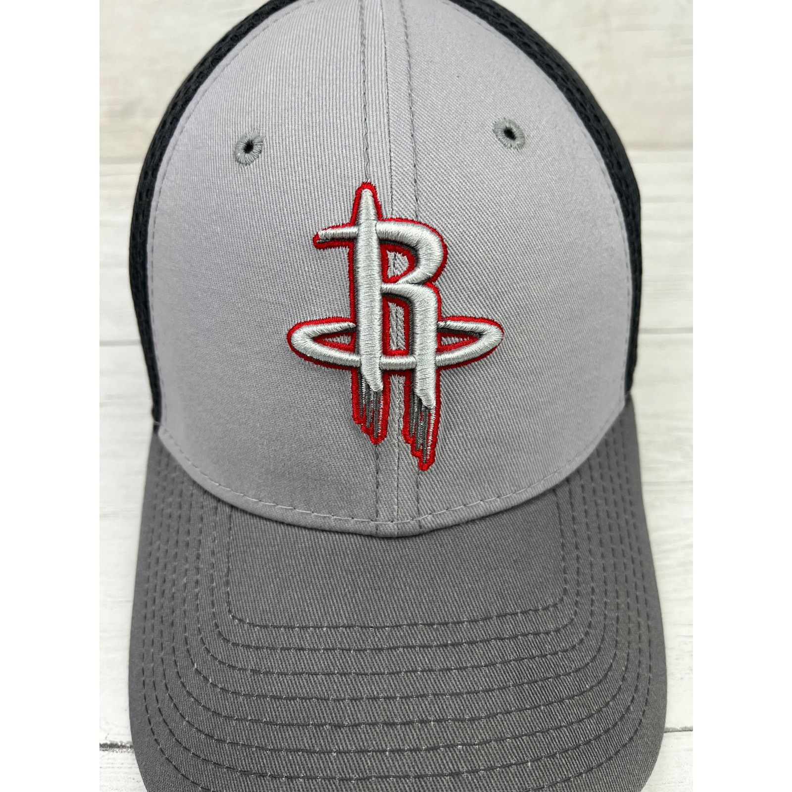 New Era Houston Rockets New Era 39THIRTY Flex Hat Gray Mens M/L Size ONE SIZE - 2 Thumbnail