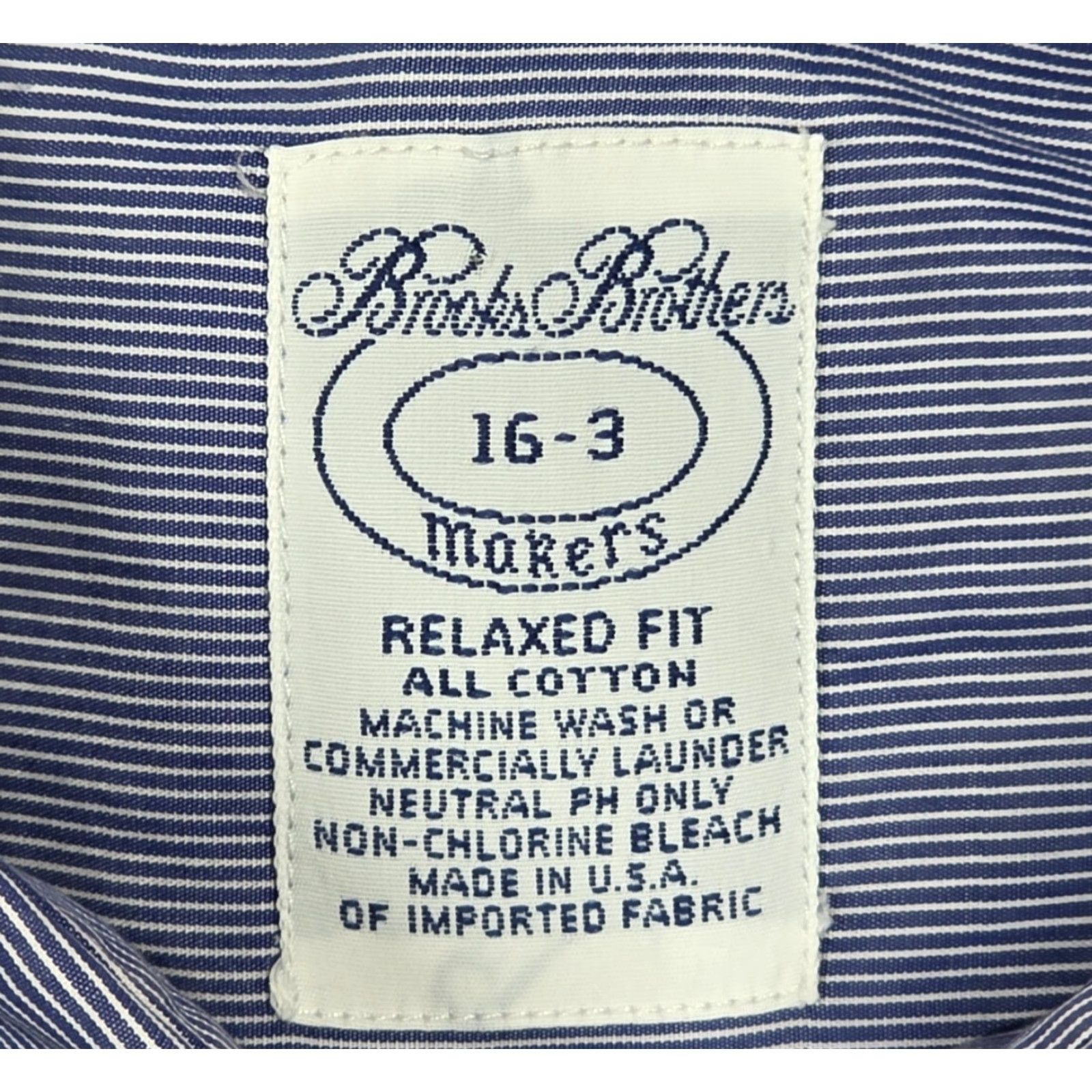 Brooks Brothers VINTAGE Brooks Brothers Makers Long Sleeve Shirt Mens 16-3 Button Up Blue Stripe USA Size US L / EU 52-54 / 3 - 7 Thumbnail
