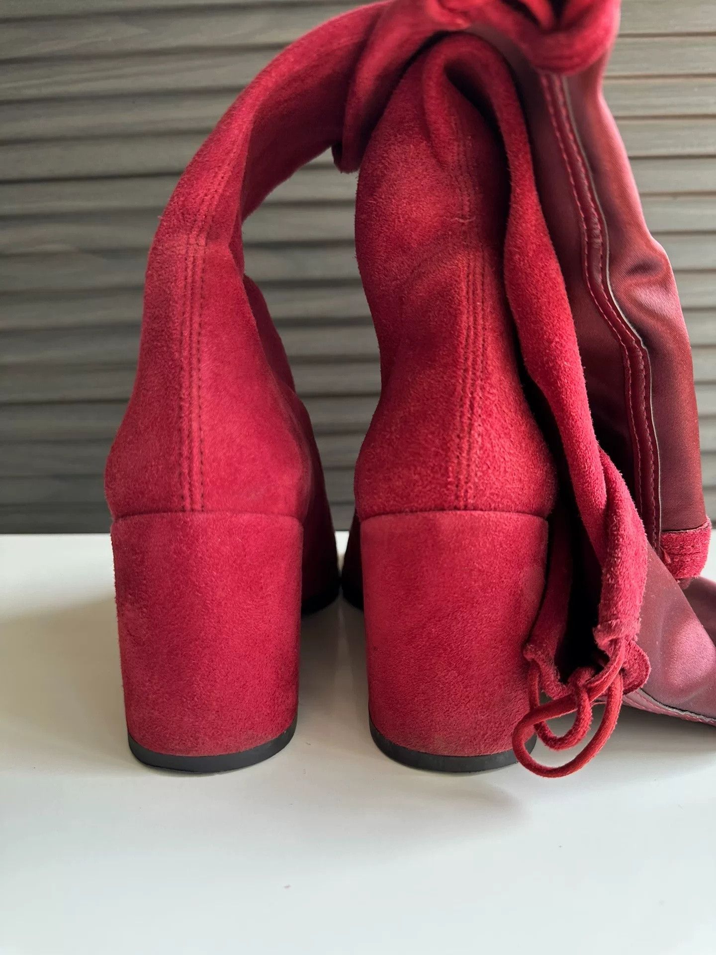 Stuart Weitzman Stuart Weitzman Red Suede Boots Size US XXS / EU 40 - 4 Thumbnail