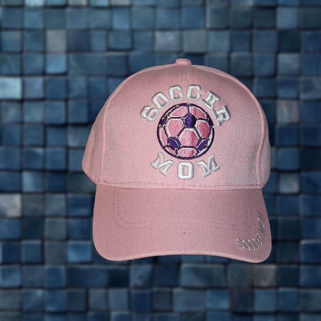 Vintage CALI SOCCER MOM Baseball Cap Adjustable Pink Novelty Womens Size ONE SIZE - 1 Thumbnail