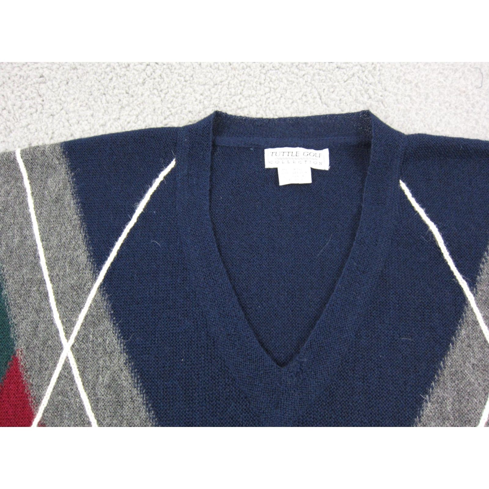 Vintage VINTAGE Tuttle Golf Alpaca Sweater Mens XL Blue V-Neck Knit Pullover 90s Golf Rugby Clothing Mens XL Blue Alpaca Cotton Knit Sweater Size US XL / EU 56 / 4 - 4 Thumbnail
