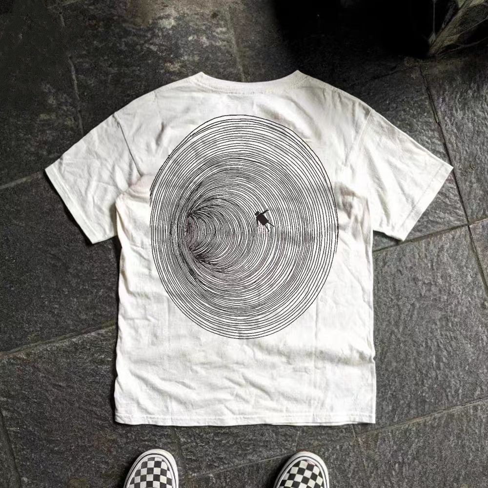 Vintage White washed vintage swirl print cotton t-shirt Size US M / EU 48-50 / 2 - 1 Thumbnail