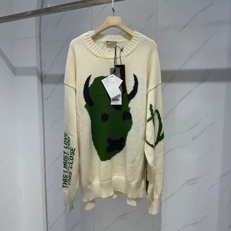 Dior Dior New Little Devil Printed Beige Knitted Sweater Size US L / EU 52-54 / 3 - 2 Thumbnail