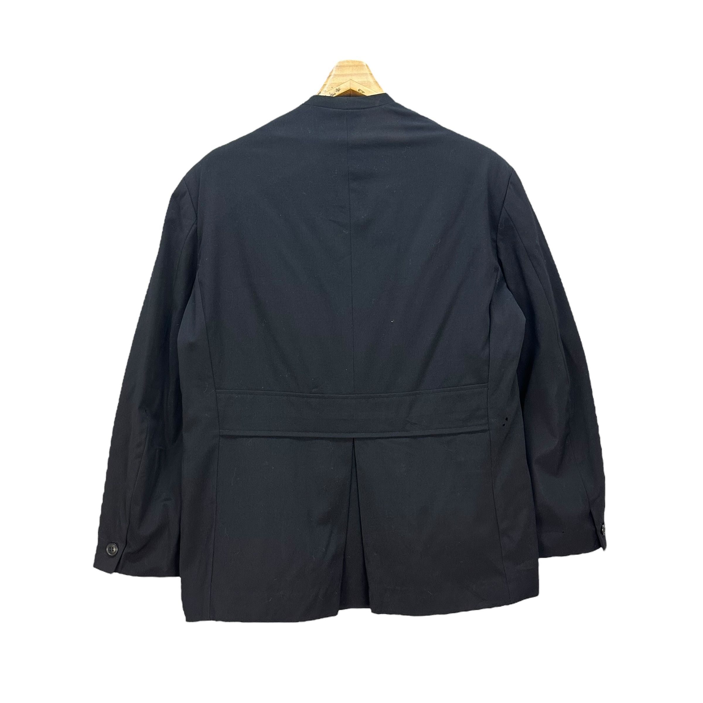 Yohji Yamamoto WORKSHOP DOUBLE BREASTED COLLARLESS JACKET #8716-022 Size US M / EU 48-50 / 2 - 13 Thumbnail