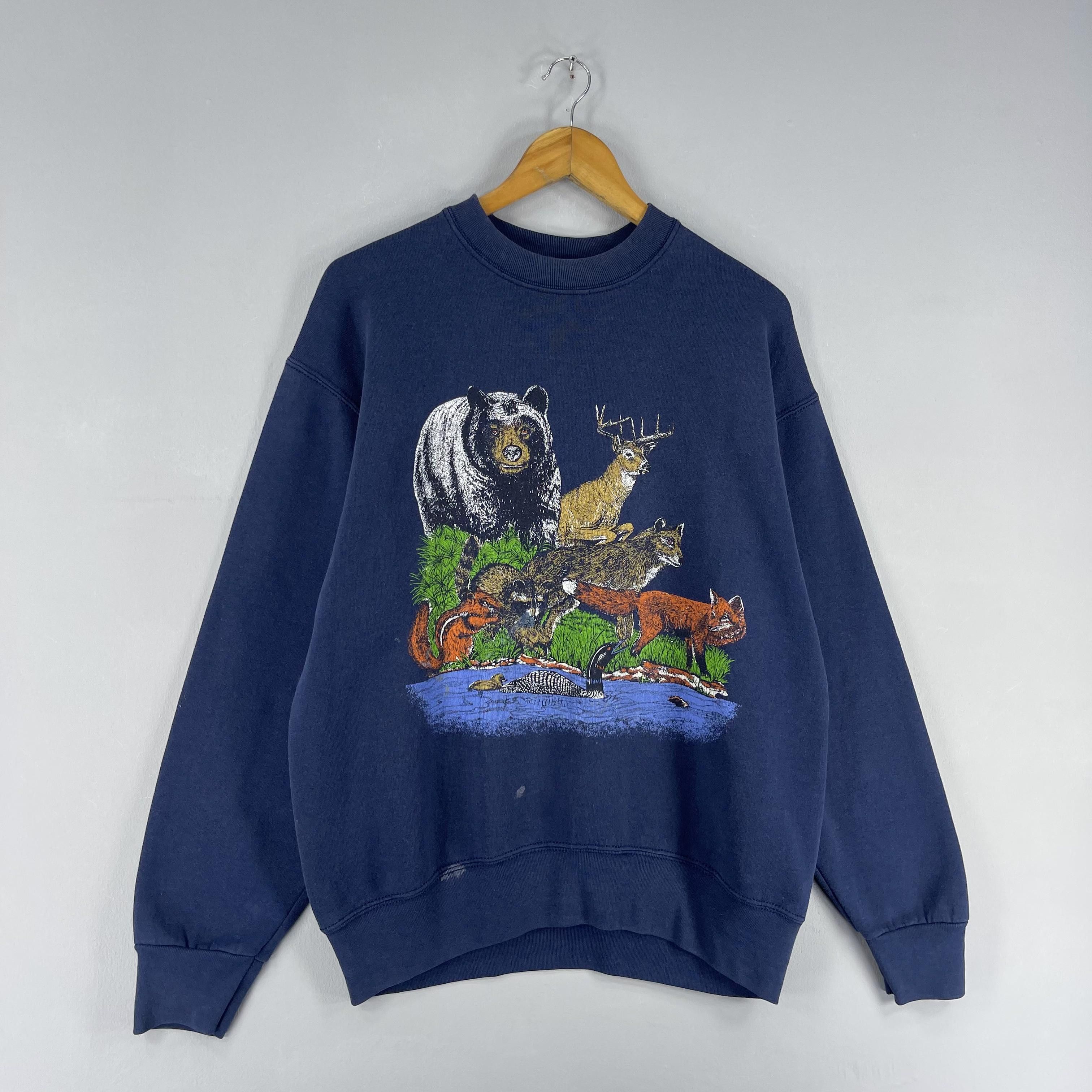 Habitat Vintage 90's National Park Forest Animal Wildlife Sweatshirt Size US L / EU 52-54 / 3 - 5 Thumbnail