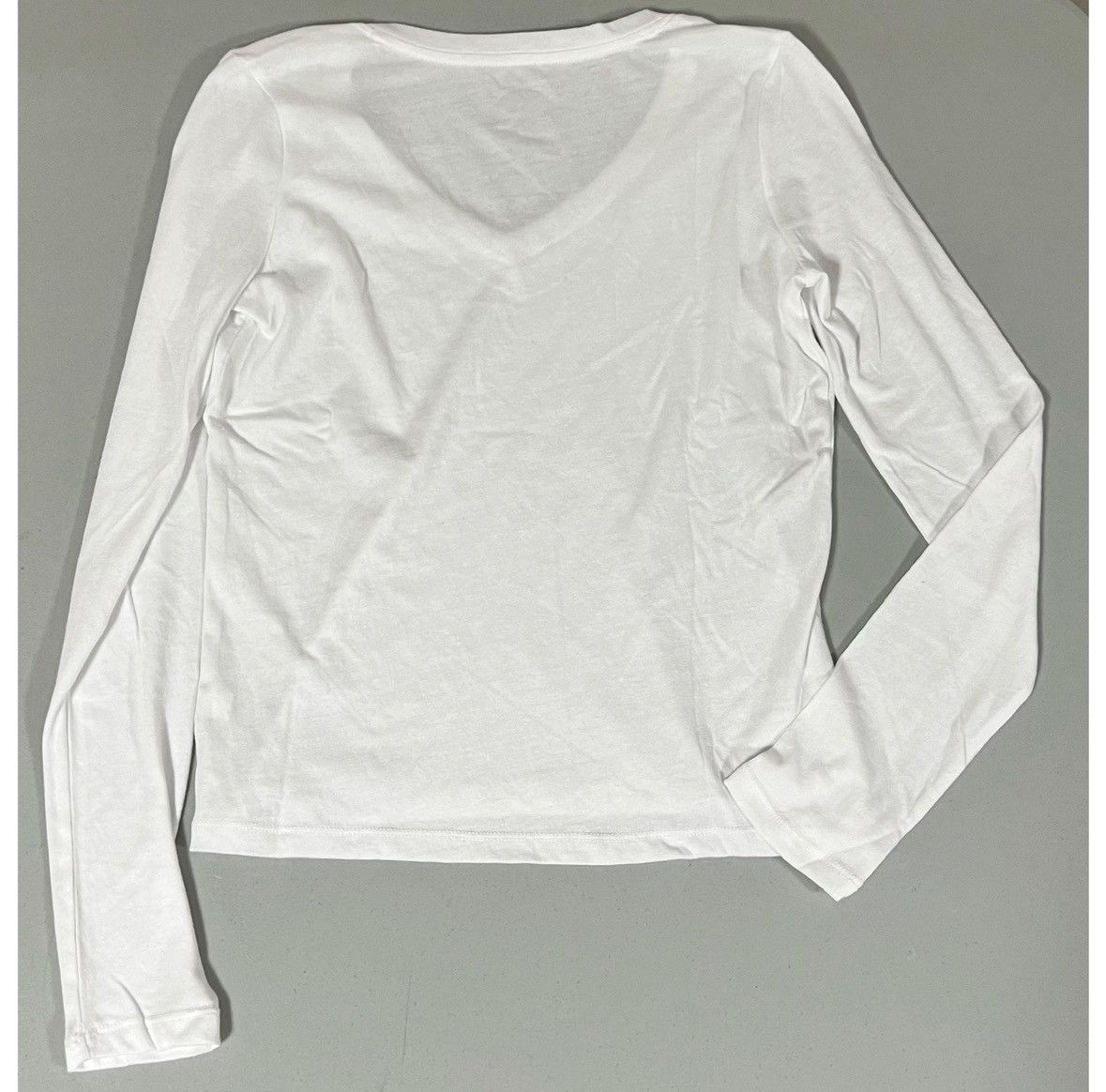 Sonoma SO White V-Neck Long Sleeve T-Shirt Top Blouse Tee Size XS 🤍 Size XS / US 0-2 / IT 36-38 - 4 Thumbnail