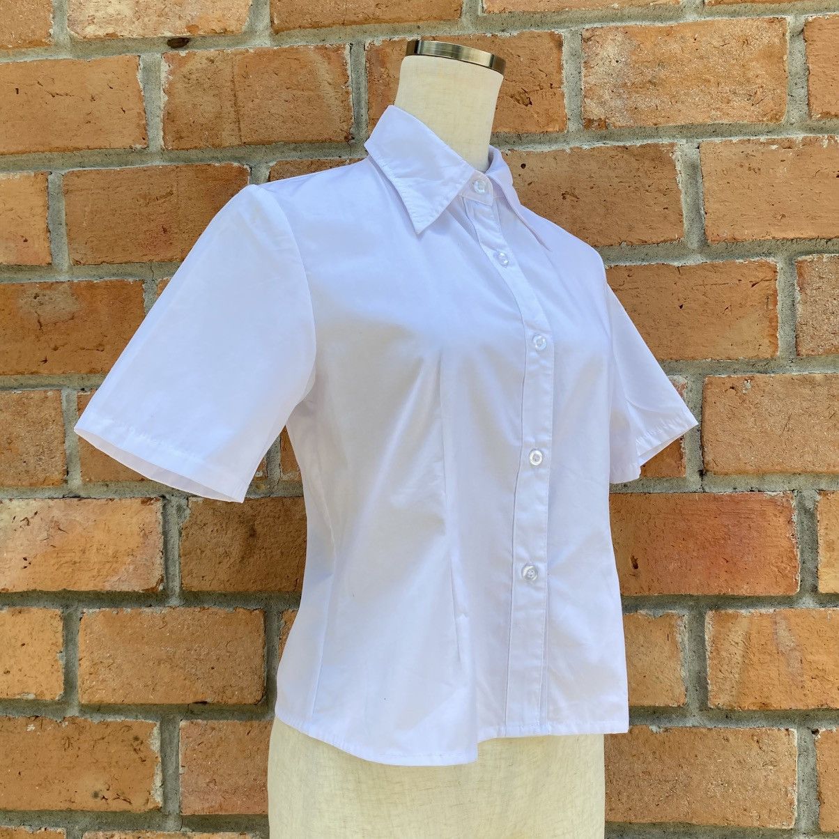 Japanese Brand BODY LINE Y2K Punk White Grace Shirt Size S / US 4 / IT 40 - 1 Thumbnail
