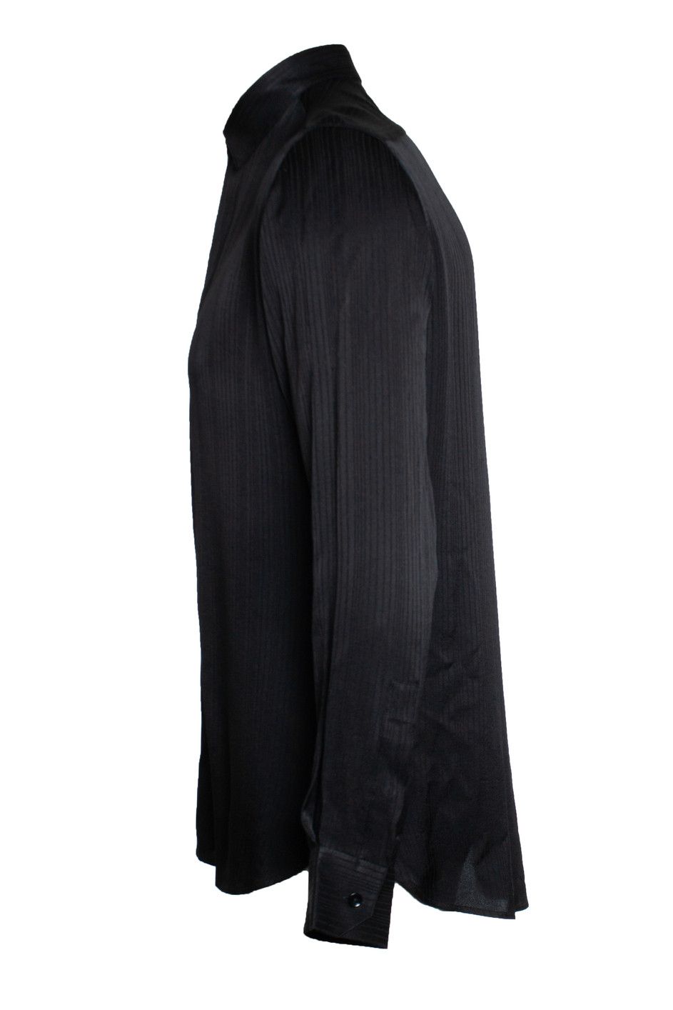 Saint Laurent Paris Saint Laurent, Black striped silk shirt Size US S / EU 44-46 / 1 - 2 Thumbnail