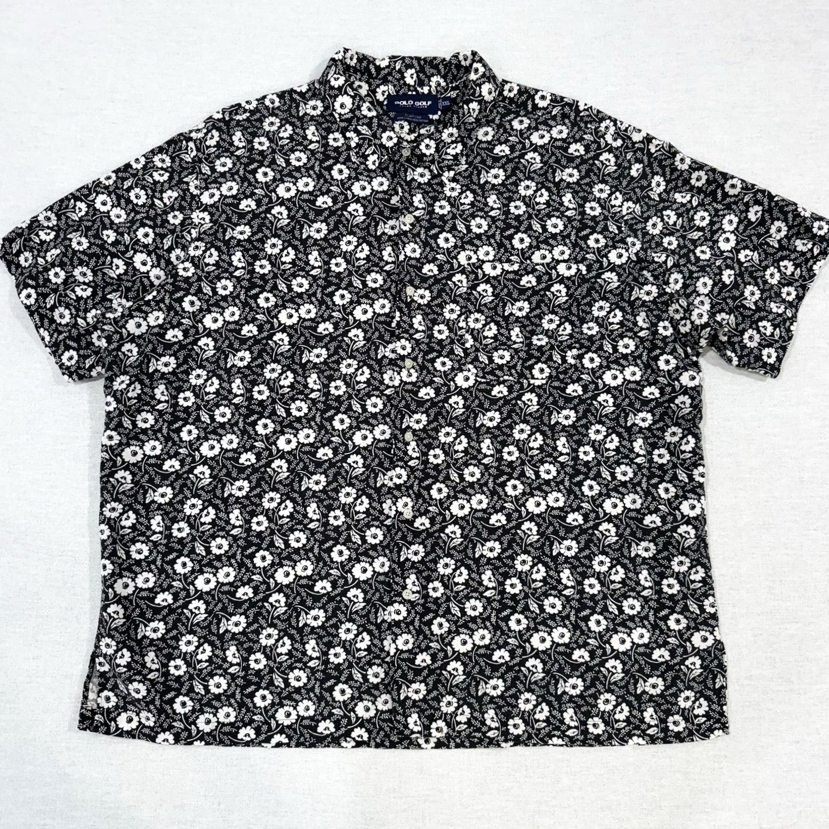 Polo Ralph Lauren VINTAGE Polo Ralph Lauren Camp Shirt Men’s 2XL Linen Blend Floral All Over Print Shirt Men 2XL Black Floral 90s Hawaiian Polo Golf Mens Size US XXL / EU 58 / 5 - 7 Thumbnail