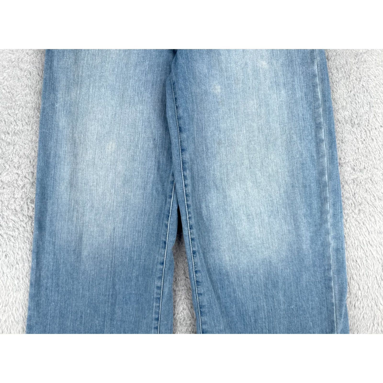 Lee Lee Jeans Womens 27 Blue Denim Cropped Wide-Leg High Rise Cotton Blend 26x24 Jeans Shirt? Size 27" / US 4 / IT 40 - 3 Thumbnail