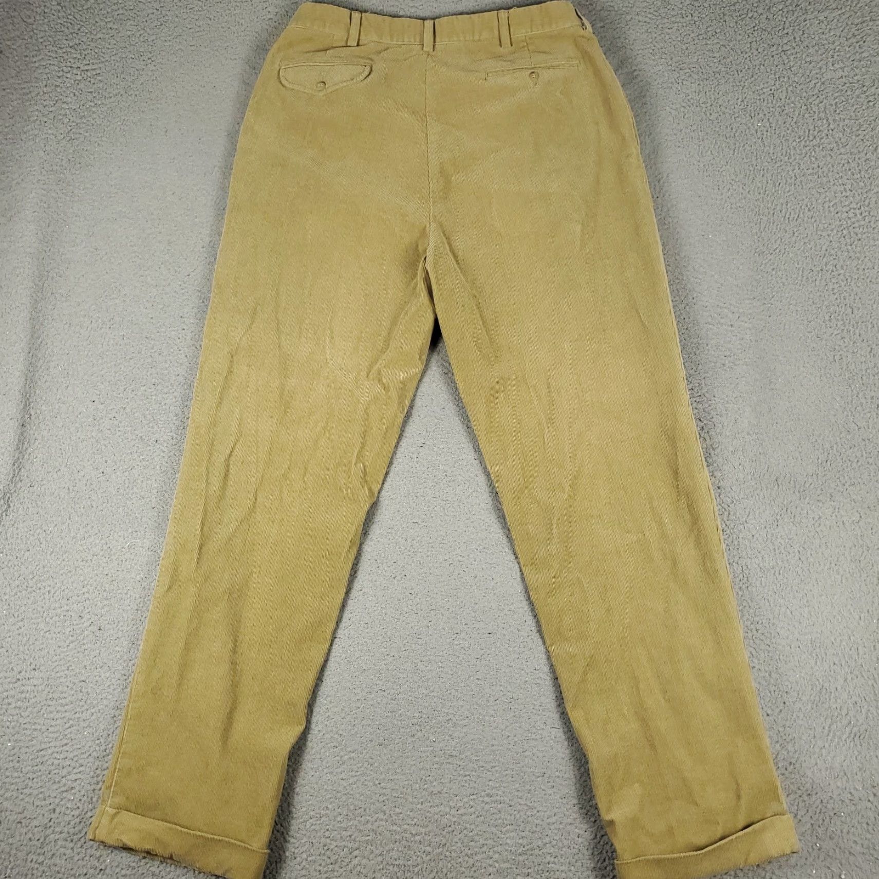 Ralph Lauren Ralph Lauren Chino Pants Mens 36x34 Beige Corduroy Pleated Straight Regular Fit Size US 36 / EU 52 - 7 Thumbnail