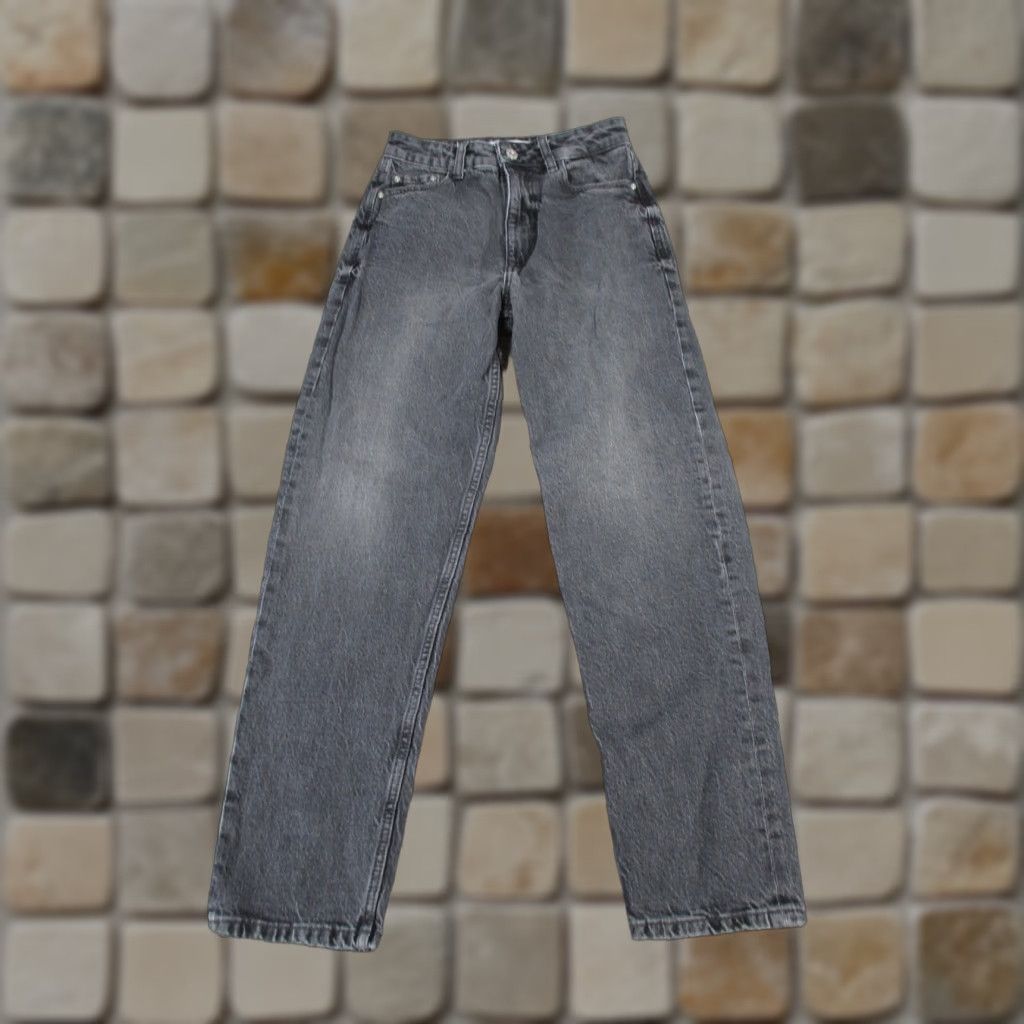 Zara VINTAGE Zara Womens Jeans Tapered Leg 2 Gray Denim High Rise 90s Women's Size 26" / US 2 / IT 38 - 1 Thumbnail