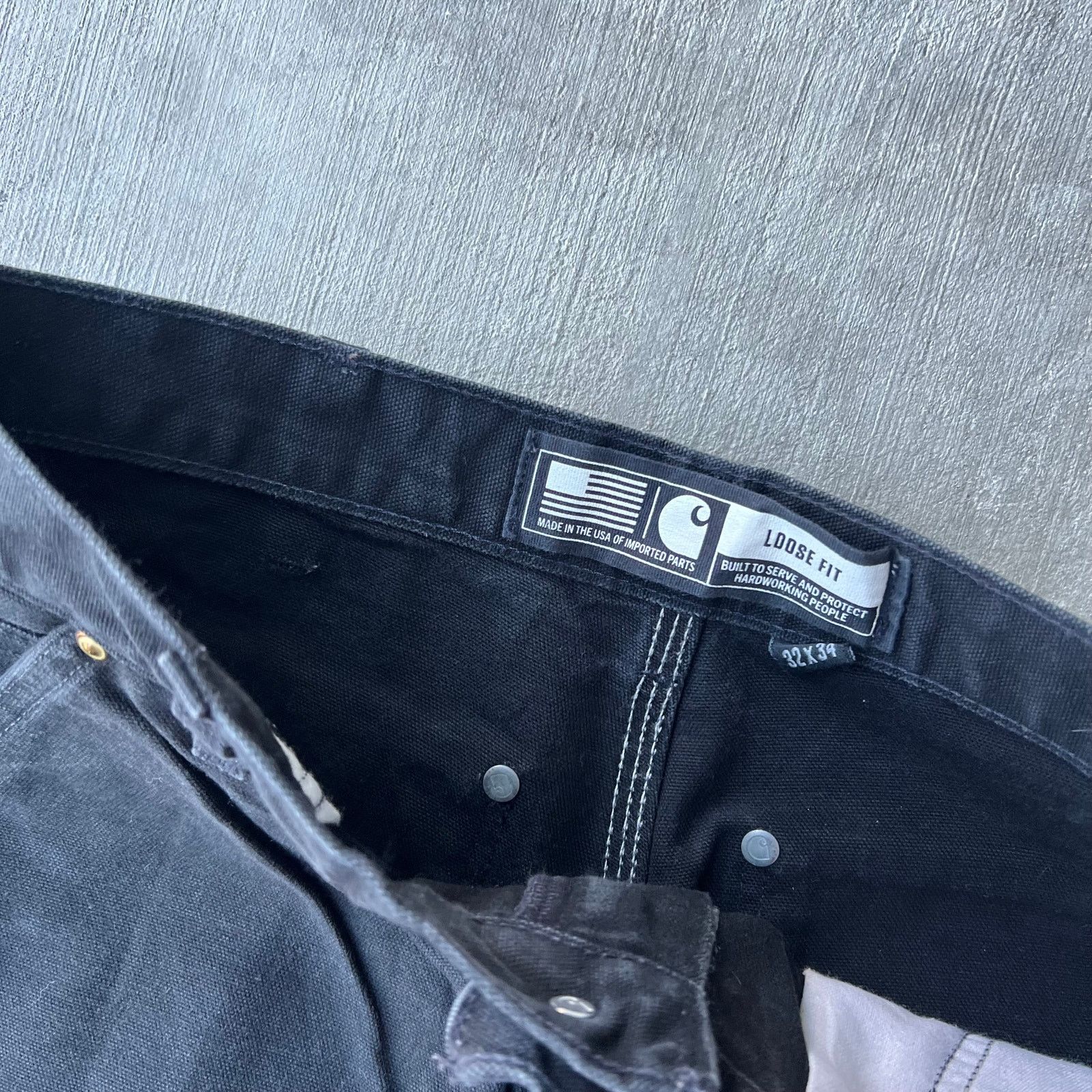 Carhartt × Vintage Carhartt black double knee work wear carpenter pants Size US 29 - 5 Thumbnail