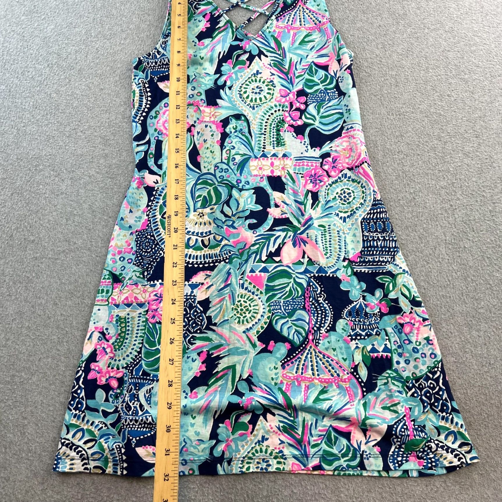 Lilly Pulitzer Lilly Pulitzer Dress Womens XXS Tropical Tank Crisscross Summer Casual Resort Sundress Size XXS / US 00 / IT 34 - 4 Thumbnail