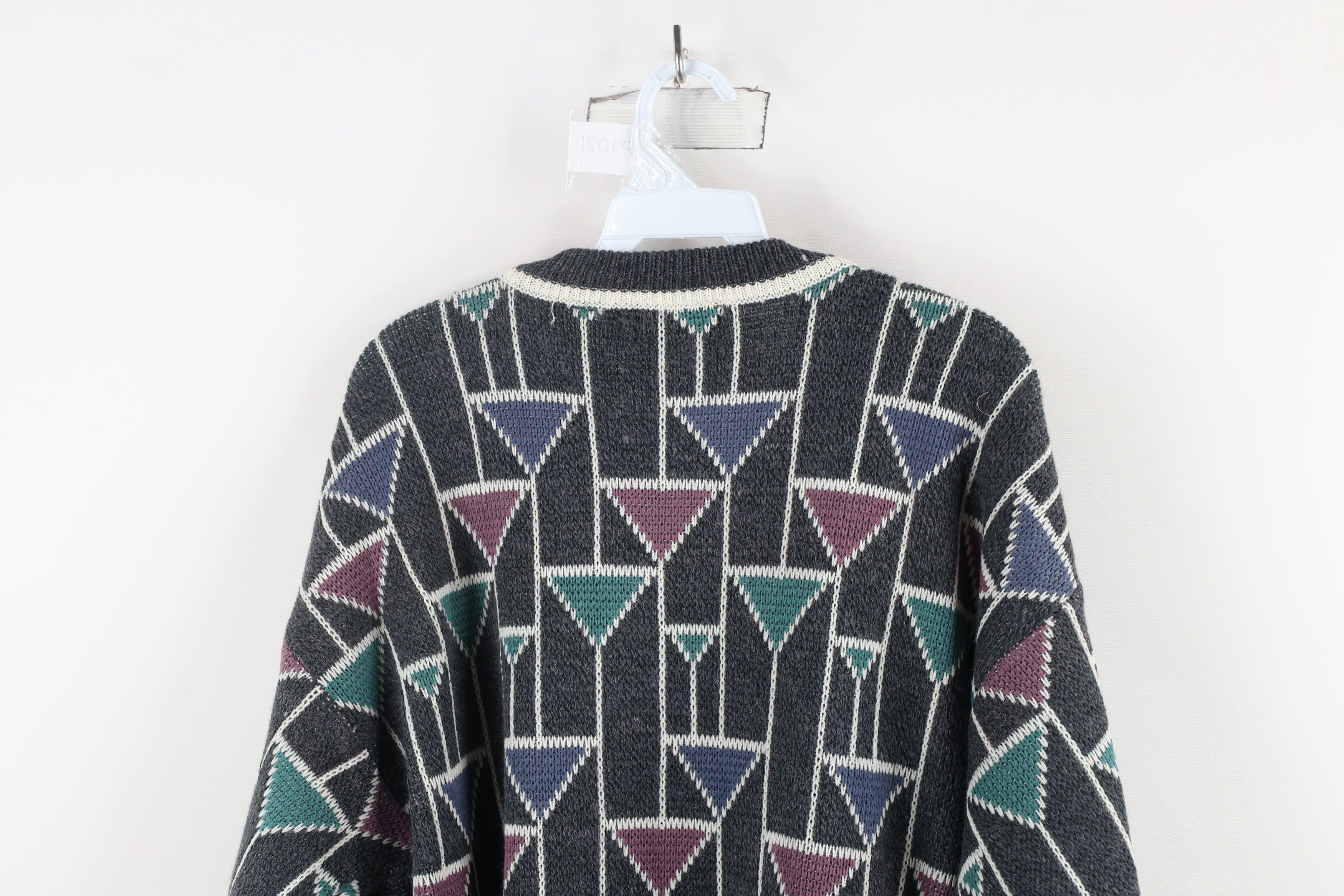 Vintage Vintage 90s Coogi Style Bassmaster Geometric Knit Sweater Size US L / EU 52-54 / 3 - 7 Thumbnail