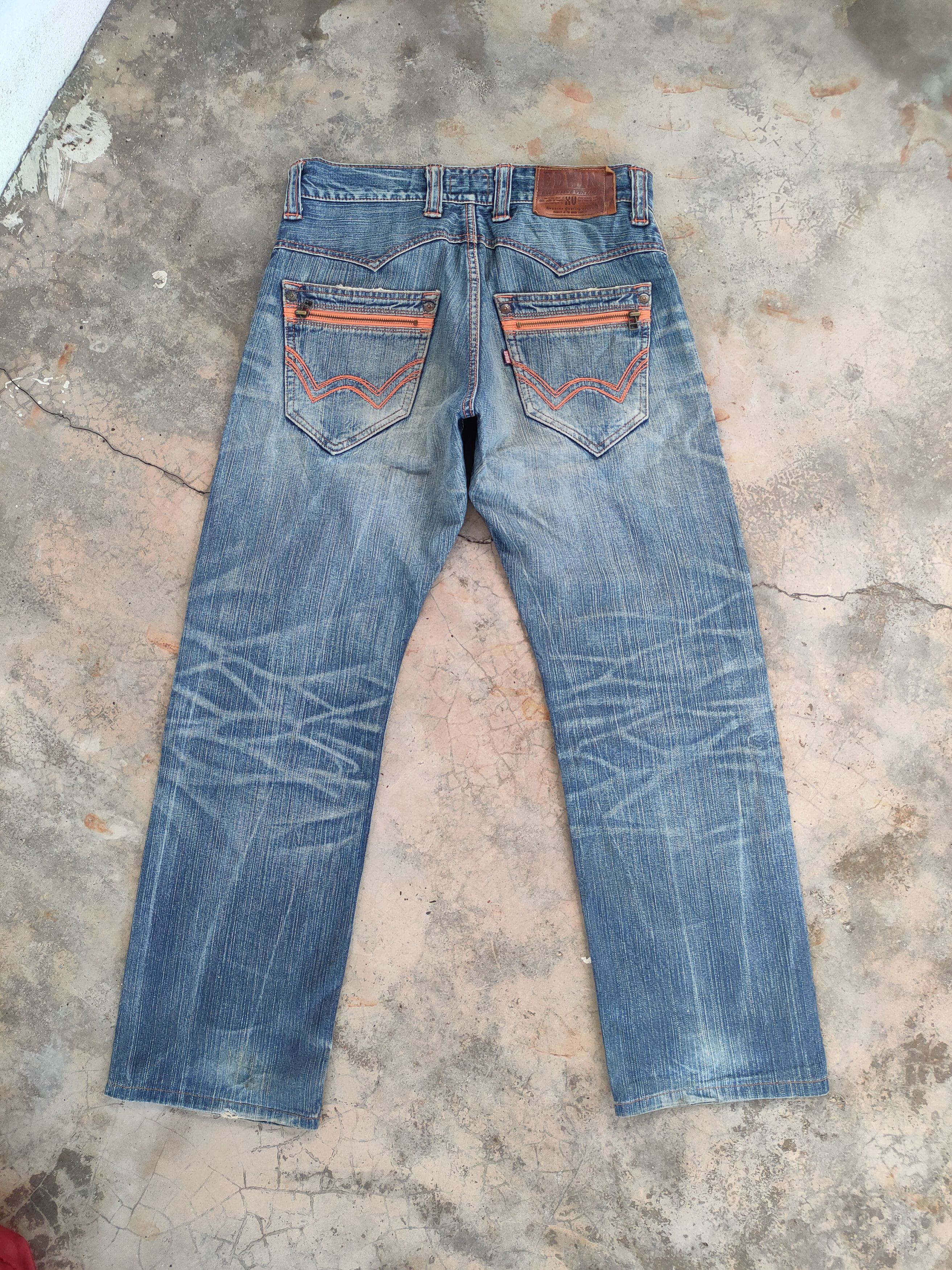 Edwin # EDWIN VINTAGE RIPPED FADED JEANS DENIM PANTS Size US 32 / EU 48 - 1 Thumbnail