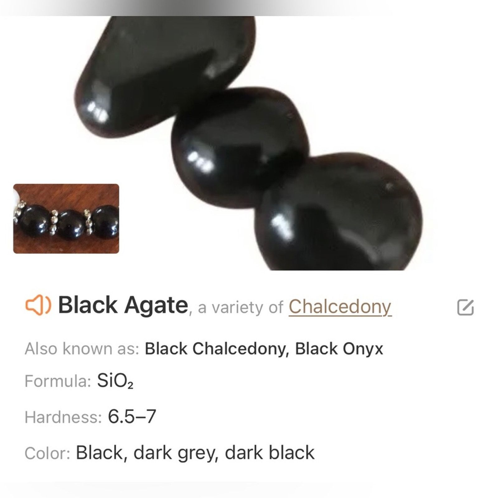 Handmade Handcrafted repurpose freshwater pearl black onyx necklace Size ONE SIZE - 12 Thumbnail