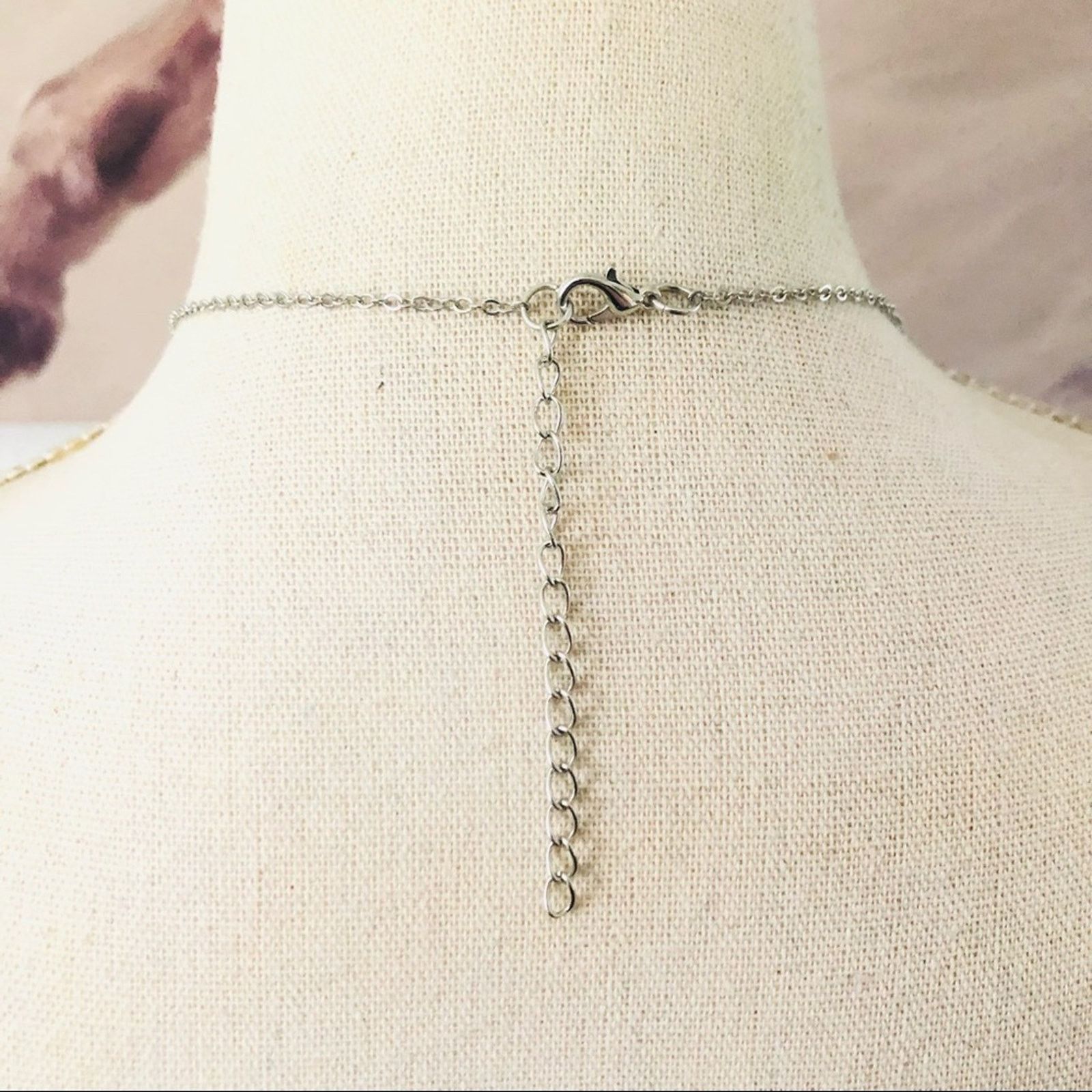 Jewelry Navy pearl cluster long length chain necklace Size ONE SIZE - 7 Thumbnail