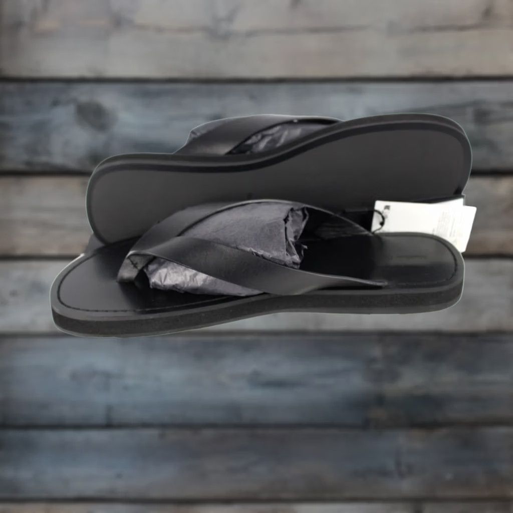 Massimo Dutti Massimo Dutti Women's Sandals Thong Flip Flop Size 11 Black W/Bag Made In Spain Size ONE SIZE - 1 Thumbnail
