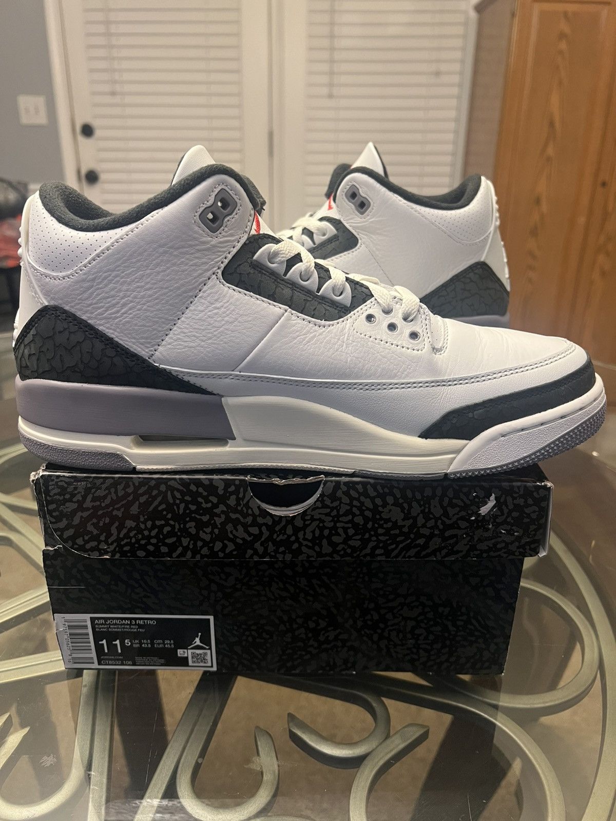 Jordan Brand Jordan 3 Retro “Cement Grey” 2024 Size US 11.5 / EU 44-45 - 9 Thumbnail