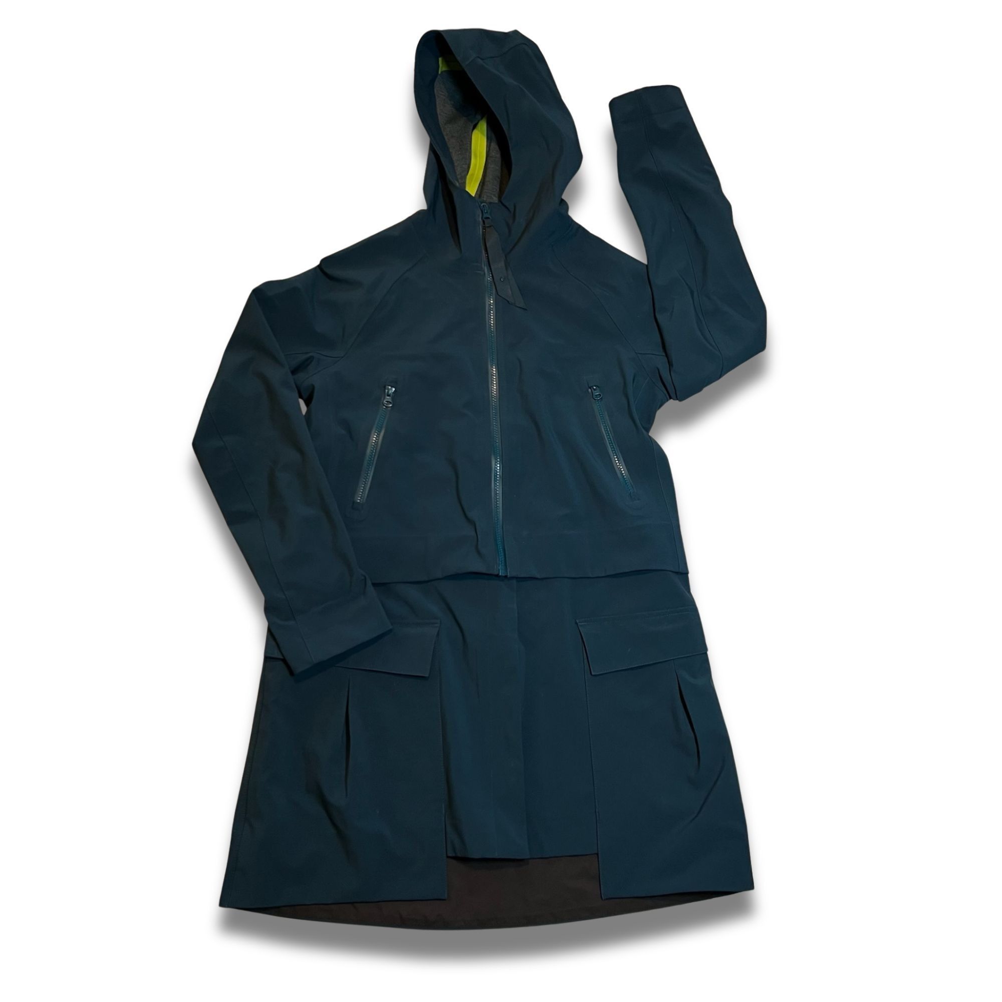 Lululemon Lululemon Rain Or Shine Hooded Jacket In Navy - Womens Size Size S / US 4 / IT 40 - 2 Thumbnail