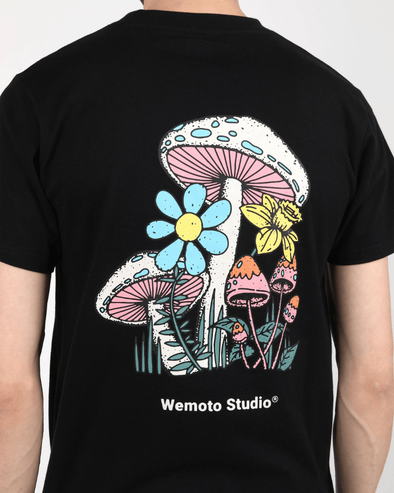 Wemoto BNWT Wemoto - Mushroom Tee - Printed Black T-Shirt - Large Size US L / EU 52-54 / 3 - 3 Thumbnail