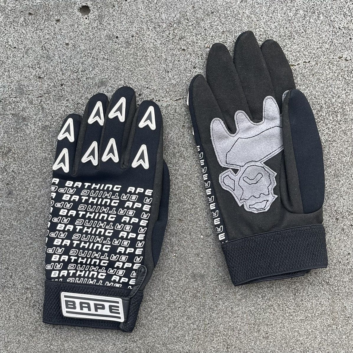 image of Bape Racing Gloves in Black, Men's