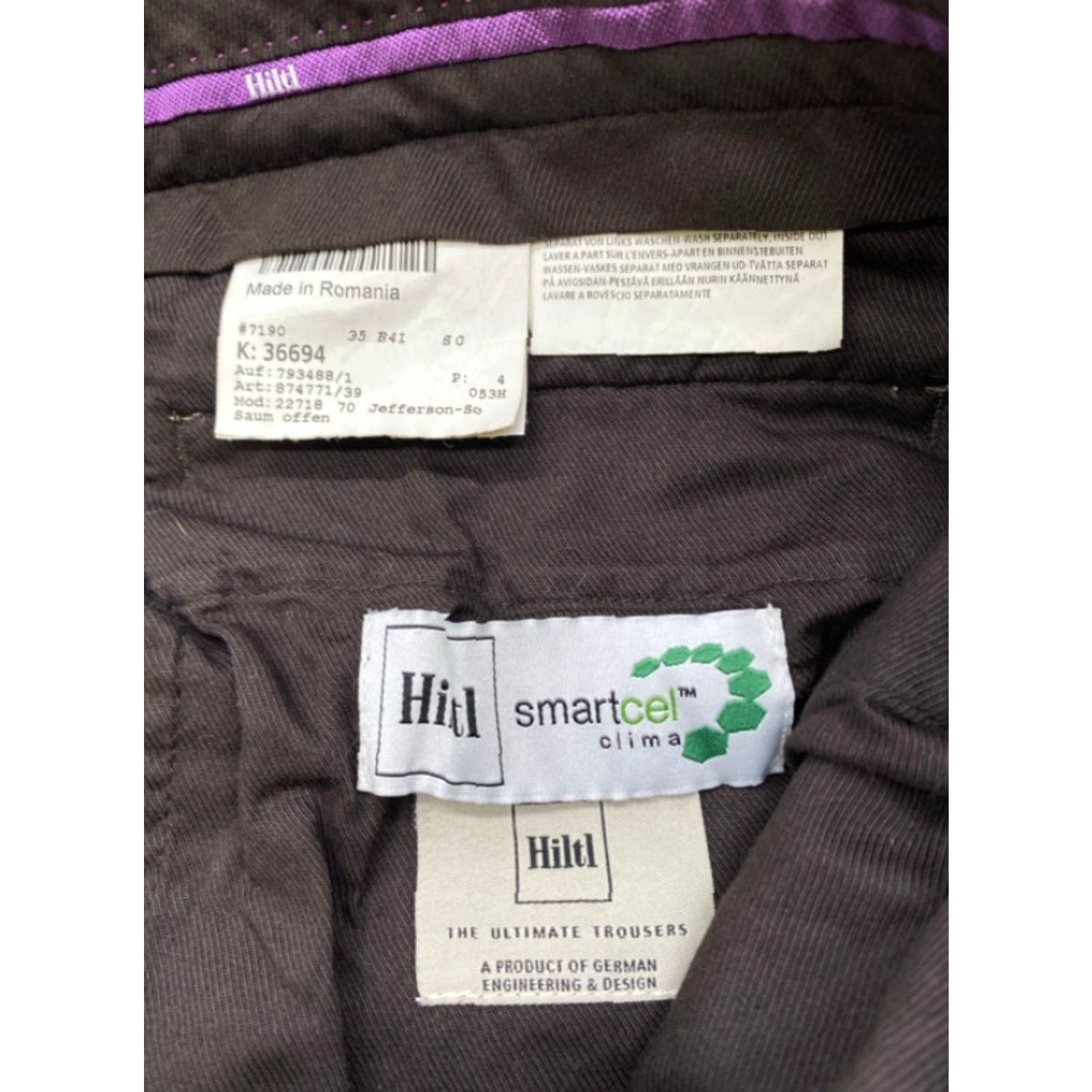 Vintage Hiltl Dress Pants Men's 38x31 Beige Trousers Cuffed Twill Cotton Dress Pants Mens 38 Beige Size US 38 / EU 54 - 7 Thumbnail
