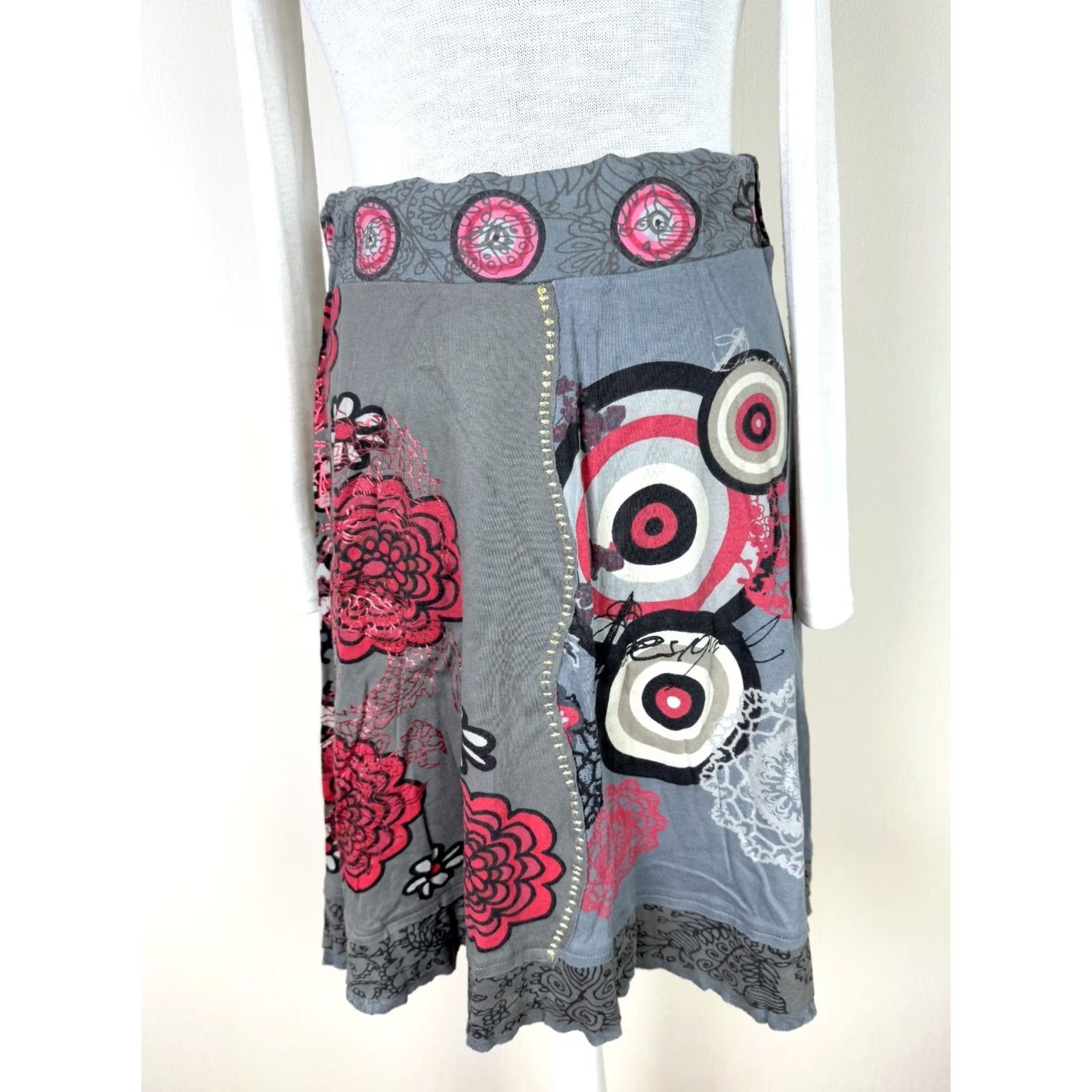Desigual Desigual Skirt Womens M Knee Length Multicoloured Desigual Skirt M Womens Knee Length Multicoloured Size 32" / US 10 / IT 46 - 2 Thumbnail
