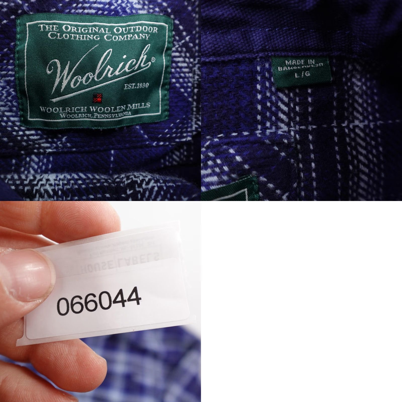 Vintage VINTAGE Woolrich Flannel Shirt Mens Large Blue Plaid Heavyweight Button-Up Outdoor Size US L / EU 52-54 / 3 - 8 Thumbnail