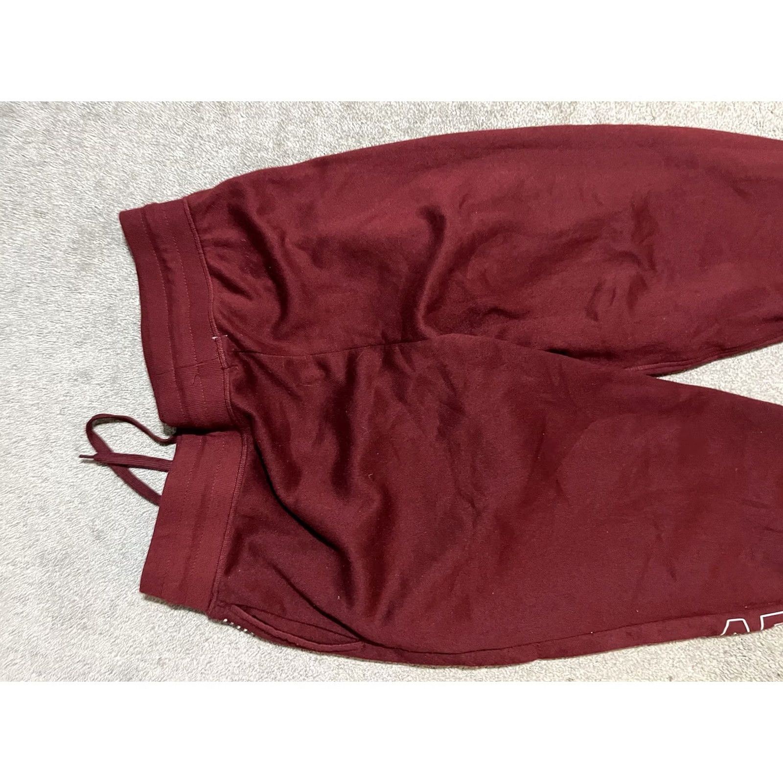 Vintage Aéropostale Sport Fleece Jogger Sweatpants Rhinestone Logo 1X Maroon Women Size 40" / US 18 - 4 Thumbnail