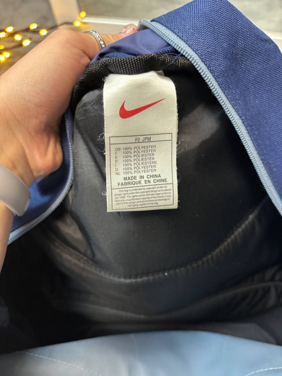 Nike × Vintage Vintage Y2K Nike Bagpack 90s Centr Swoosh Size ONE SIZE - 8 Thumbnail