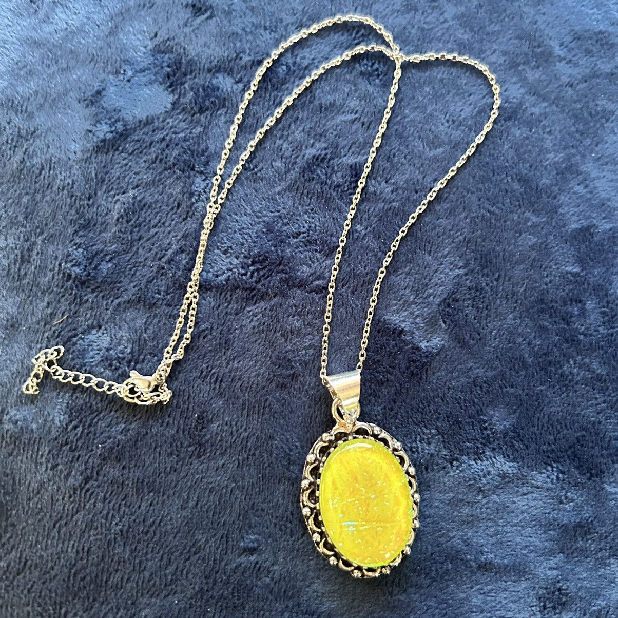 Handmade Handcrafted simulated opal dogtooth 925 sterling necklace Size ONE SIZE - 6 Thumbnail