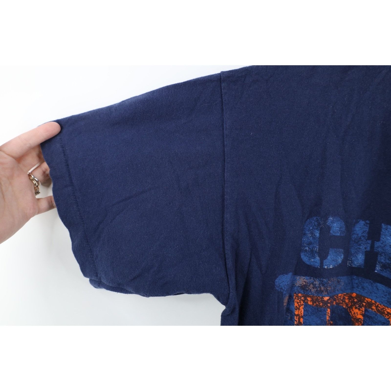 Vintage Vintage 90s Faded Spell Out Chicago Bears Football T-Shirt Size US XL / EU 56 / 4 - 10 Thumbnail